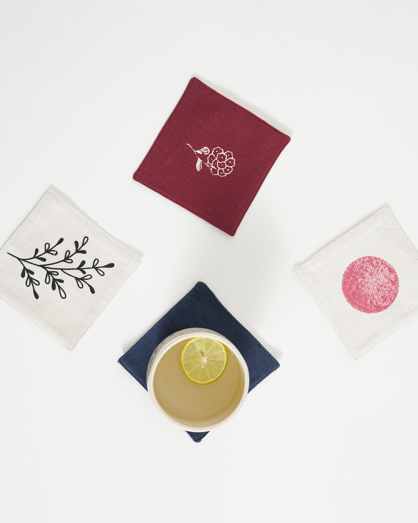 Moon Cocktail Napkins, Fuschia ( Set of 2)