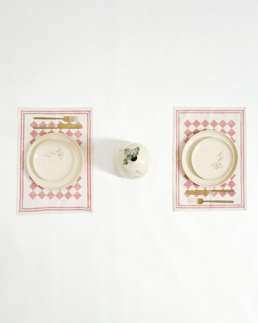Charulata Tablemats, Rose Pink ( Set of 2 )