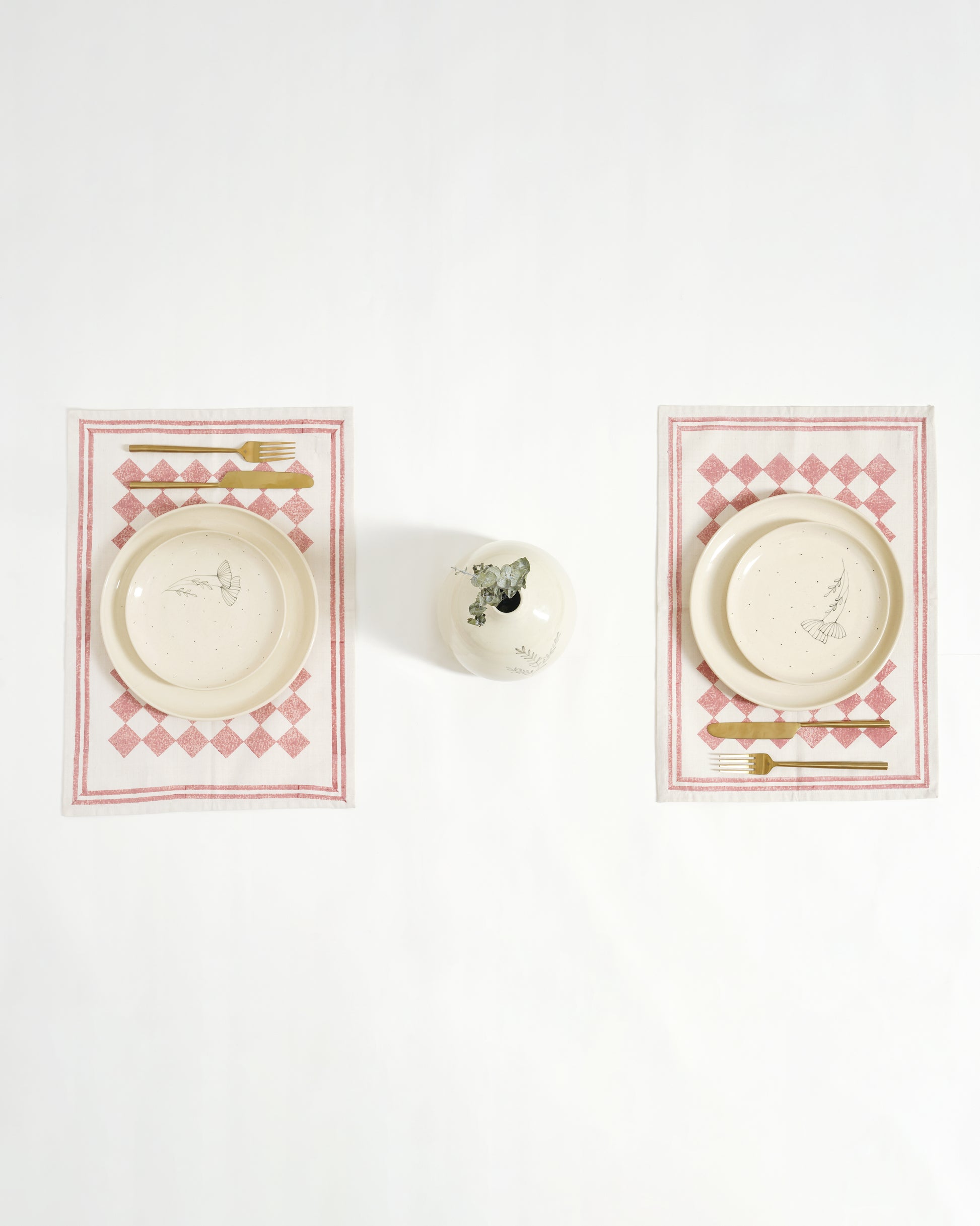 Charulata Tablemats, Rose Pink ( Set of 2 )