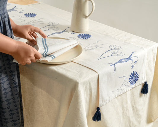 Gardenia Table Runner, Ivory