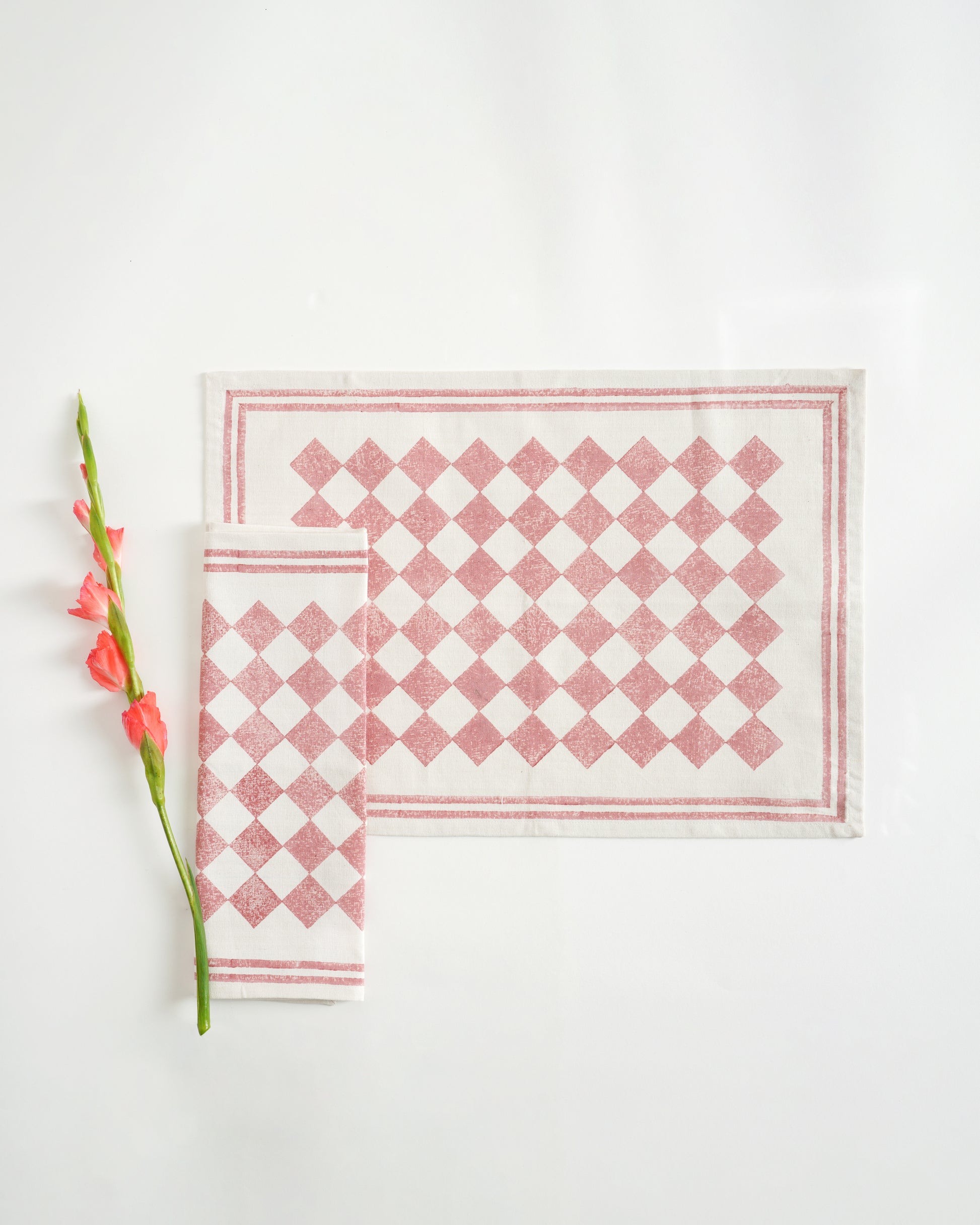 Charulata Tablemats, Rose Pink ( Set of 2 )