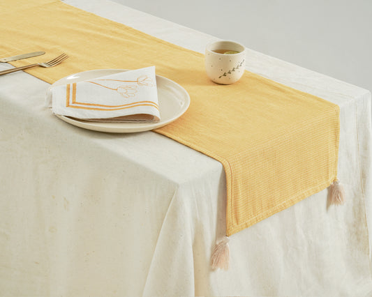 Checkered Tablerunner, Corn Yellow