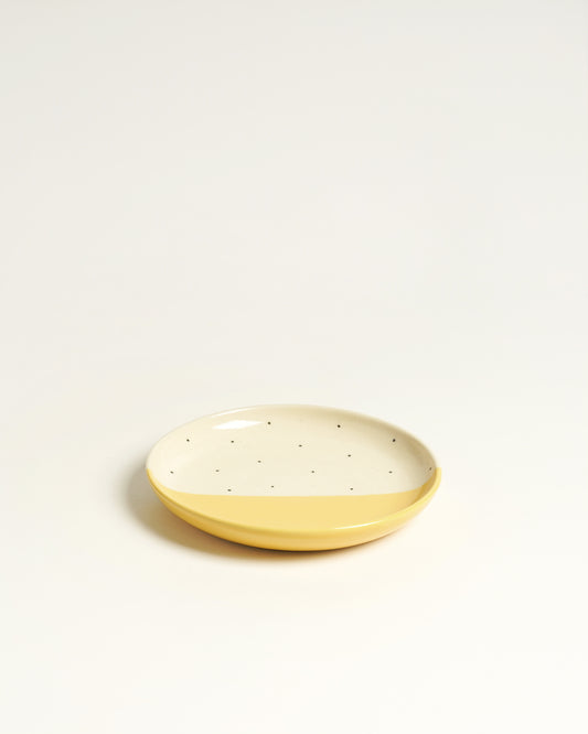 Polka Tapas Plates, Mustard (Set of 2 )
