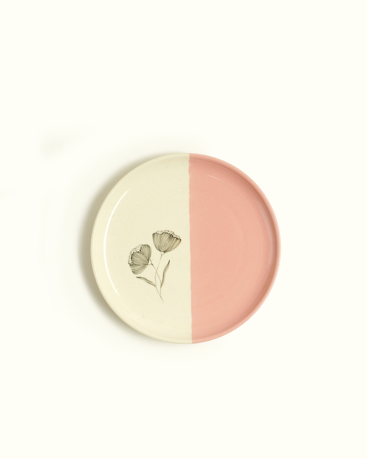 Peony Quarter Plates,  Pink (Set of 2)