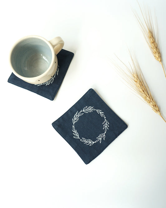Wreath Cocktail Napkins, Blue ( Set of 2 )