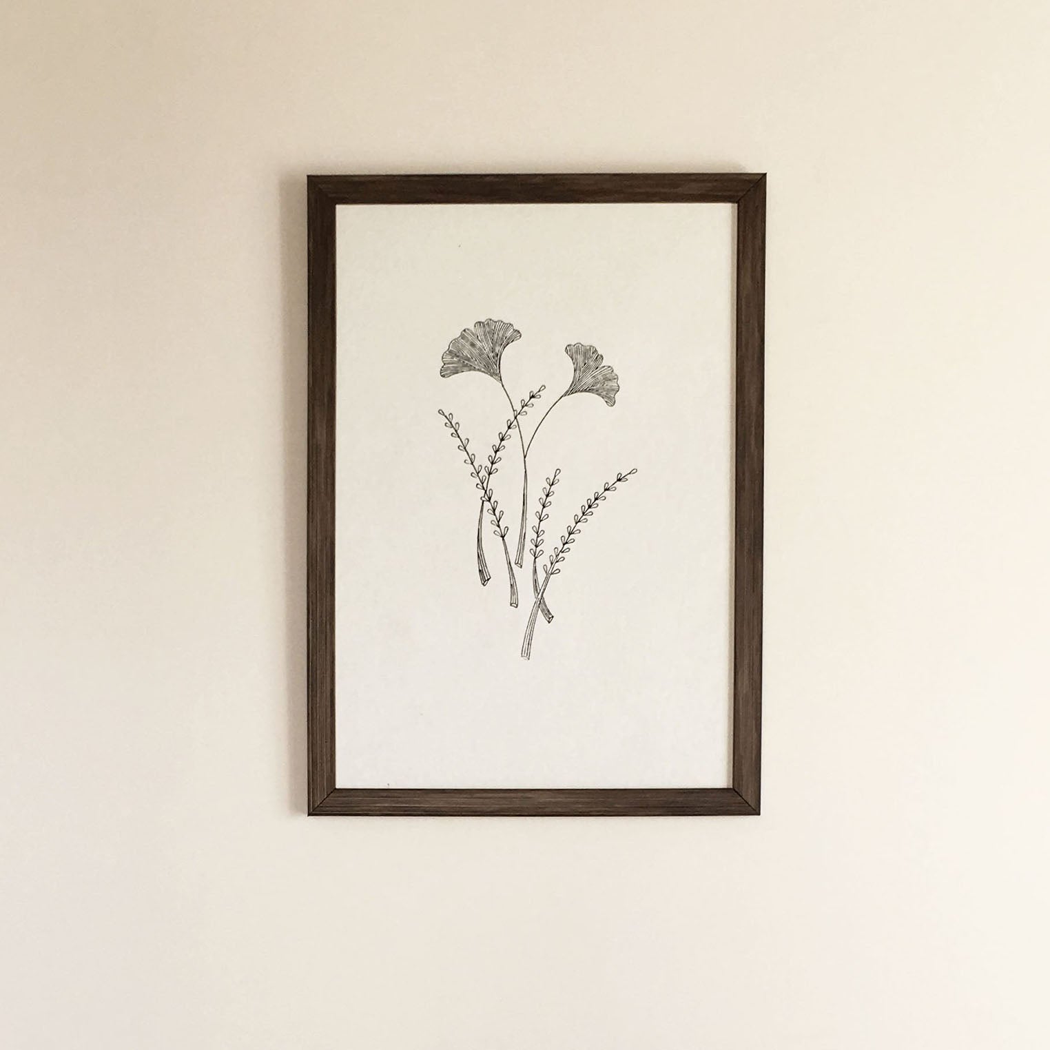 Gingko Art Frame (Width: 12" Height : 17" )