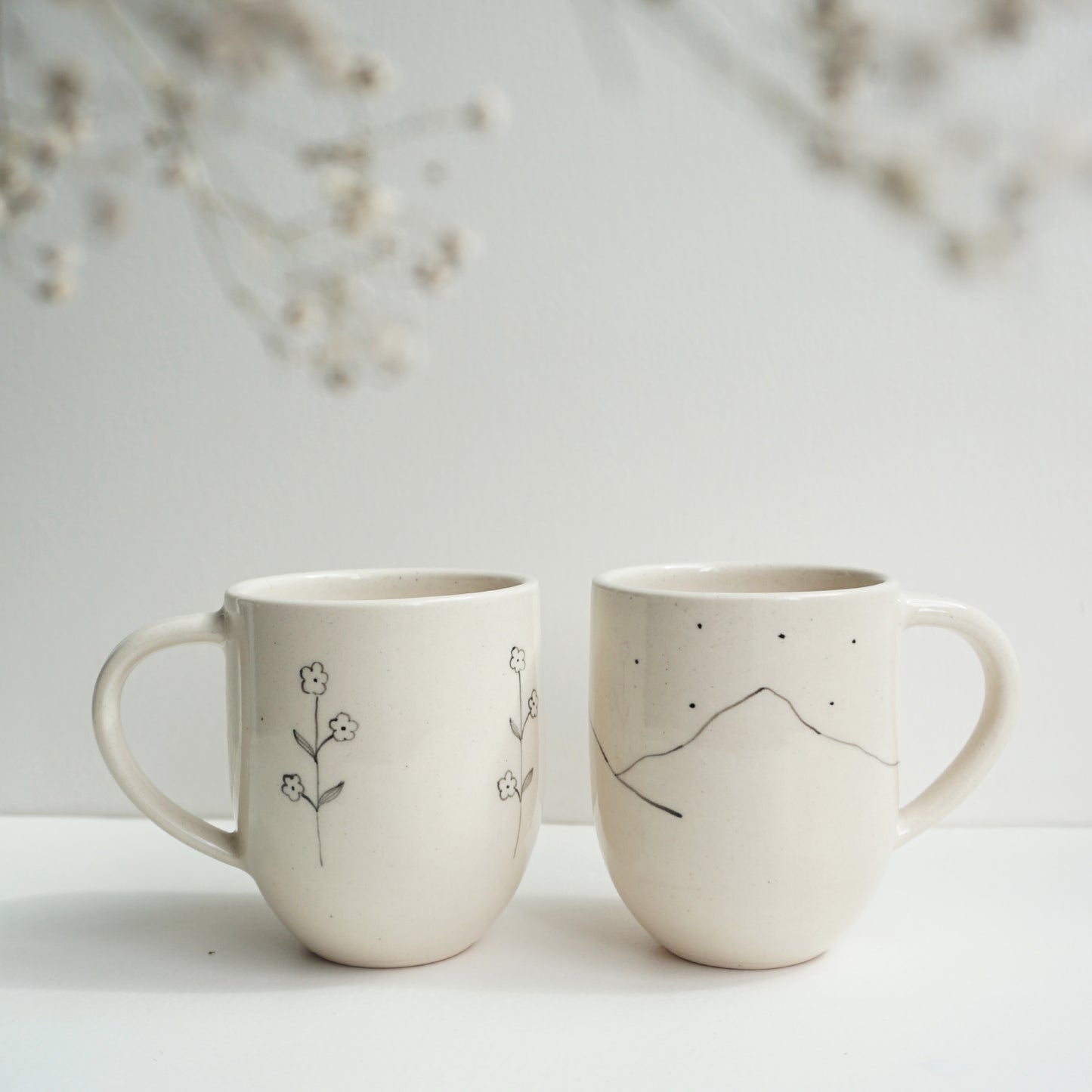 Hills & Wildflowers Coffee Mugs (Set of 2)