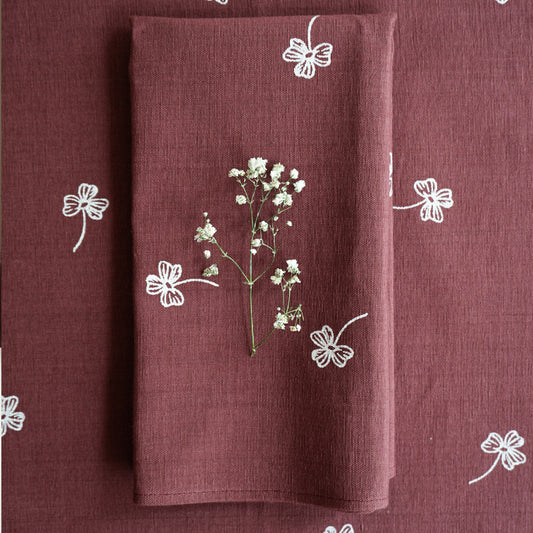 Clover Napkins, Dry Rose ( Set of 4 )