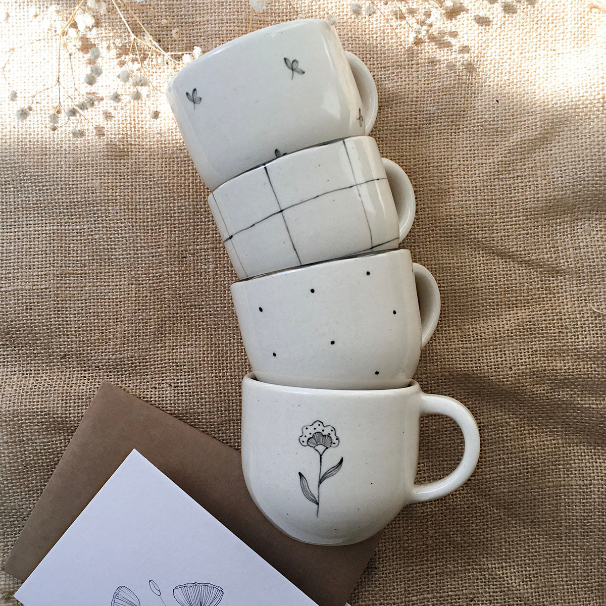 Short Stories, Teacups (Set of 4)
