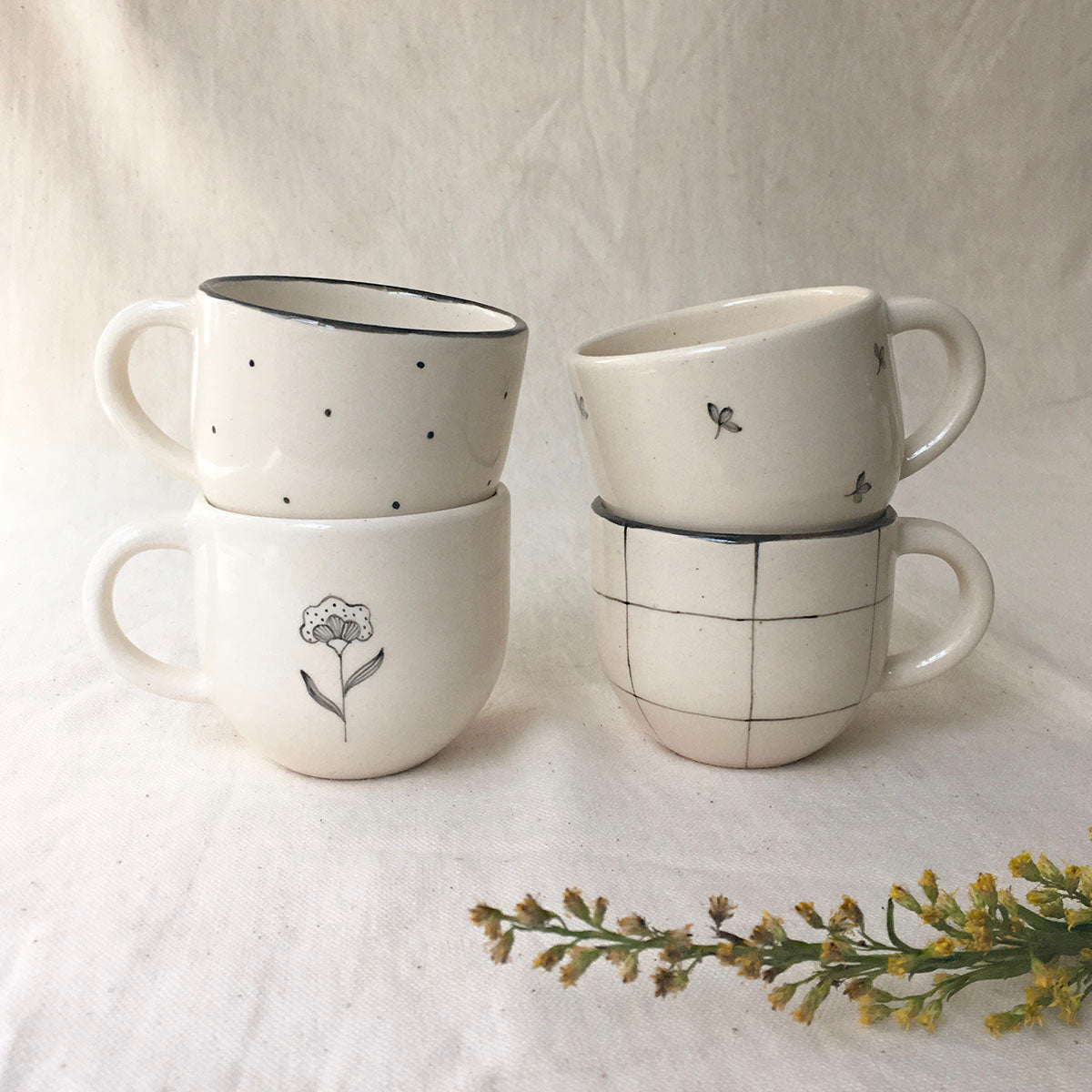 Short Stories, Teacups (Set of 4)