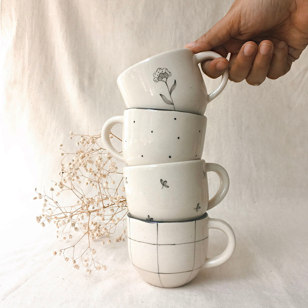 Short Stories, Teacups (Set of 4)