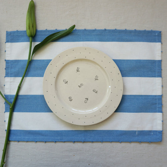 Blue Candy Stripe Tablemats (Set of 4)