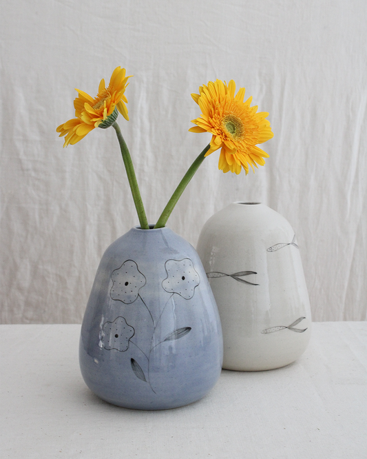 Cornflower Vase, Sky Blue